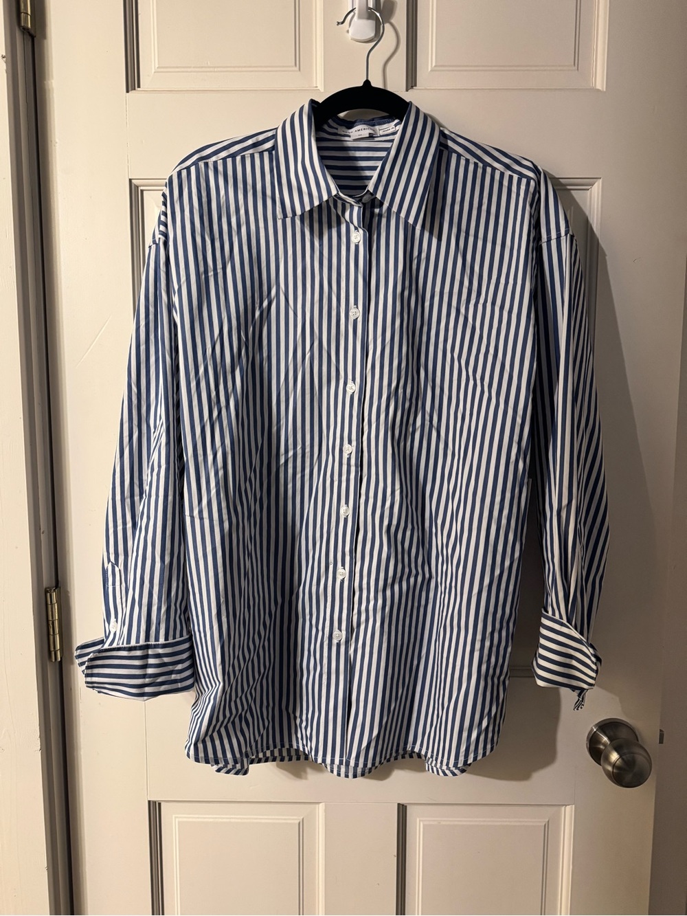 NWT Good American Poplin Oversized Shirt with Adjustable Waist, Size Medium
